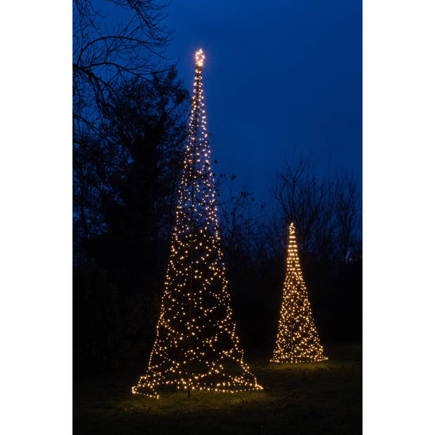 Anna's Collection Verlichte kerstboom - 480 leds - H320 cm - warm wit - kerstverlichting figuur