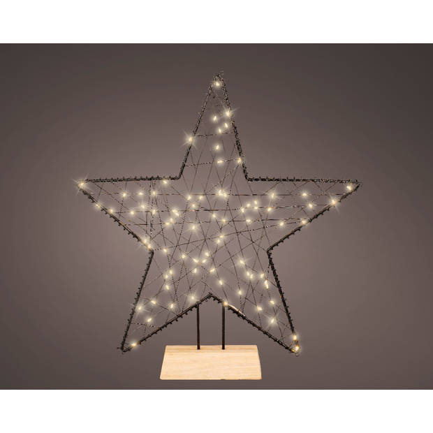 Lumineo - Micro frameBO l4b37h38c zwart/warm kerstverlichting