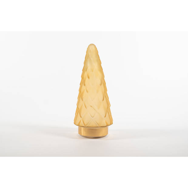 Anna's Collection - Tree Glass 10,5X24,5Cm Matt Gold With Golden Base 10Led