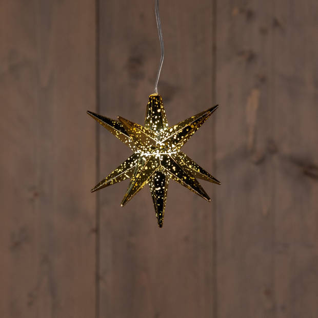 Anna's Collection - B.O.T. Gold 3D Star 12 cm 1Led Warm White 1,5M