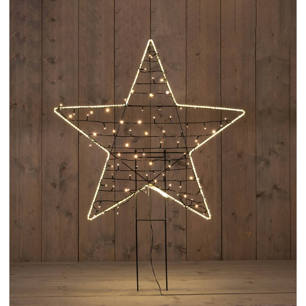 Anna's Collection - Smd Star With Led Inside 80 cm 30 cm Stick 350 Led Warm White