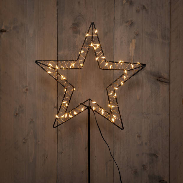 Anna's Collection - B.O.T. Outdoor Black Star On Stick 31,5X100 cm50Led Classic