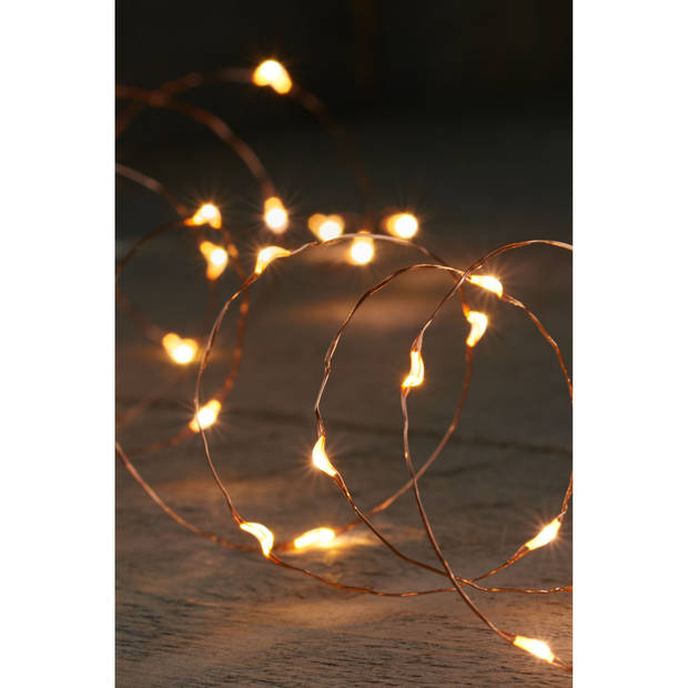 Anna Collection Draadverlichting - koper - 40 leds - warm wit - 200 cm - Lichtsnoeren