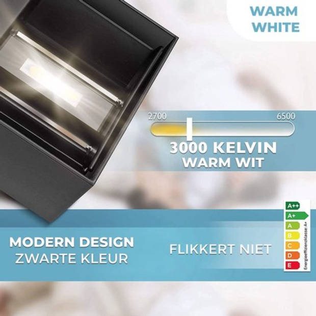 Nince Wandlamp Met Bewegingssensor - 12W - Geschikt voor Binnen/Buiten - Industrieel Modern