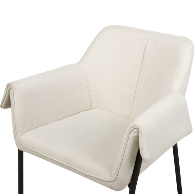 Beliani ARLA - Fauteuil-Wit-Polyester