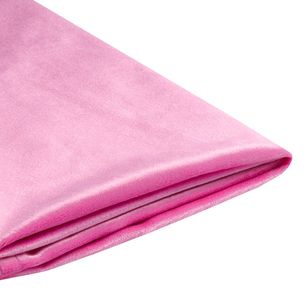 Beliani FITOU - Bekleding voor bedframe-Roze-Fluweel