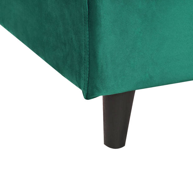 Beliani FITOU - Bekleding voor bedframe-Groen-Fluweel