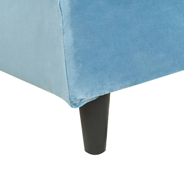 Beliani FITOU - Bekleding voor bedframe-Blauw-Fluweel