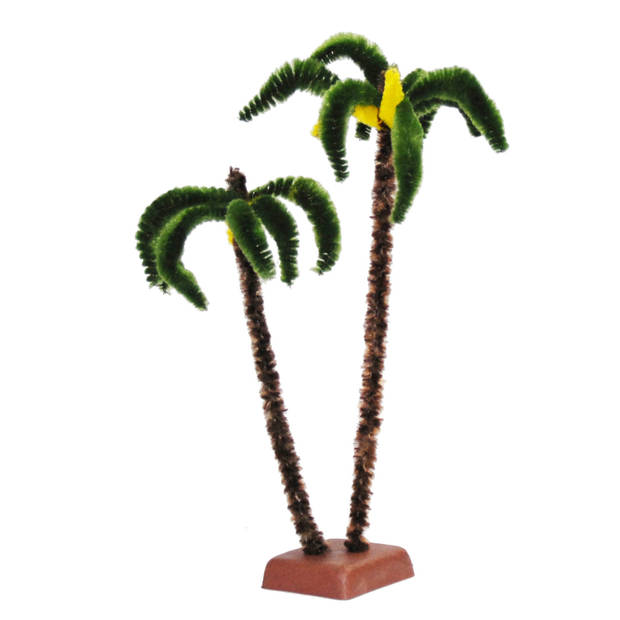 Euromarchi miniatuur palmboompje - 22 cm - kunststof - Beeldjes