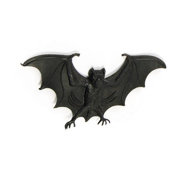 Rubies Nep vleermuizen 10 cm - zwart - 8x stuks - Horror/griezel thema decoratie dieren - Feestdecoratievoorwerp