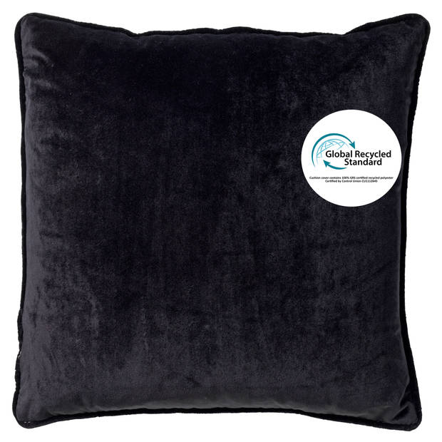 Dutch Decor - FINNA - Sierkussen 45x45 cm met kussenhoes van 100% gerecycled polyester - Eco Line collectie - Raven - zw