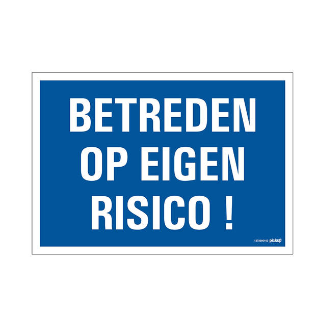 Pickup - Combi-Bord 23x33 cm Betreden op eigen risico