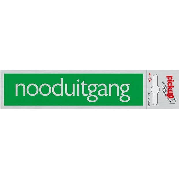 Pickup - Route Alulook 165 x 44 mm Sticker nooduitgang groen