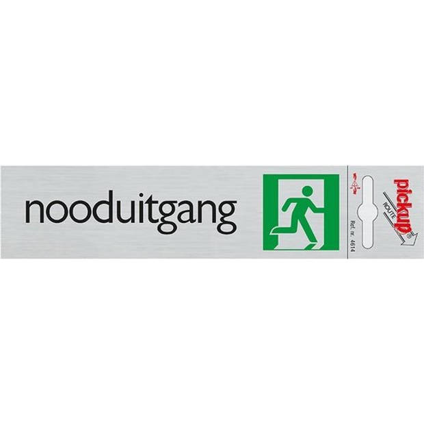Pickup - Route Alulook 165 x 44 mm Sticker nooduitgang amsterdam