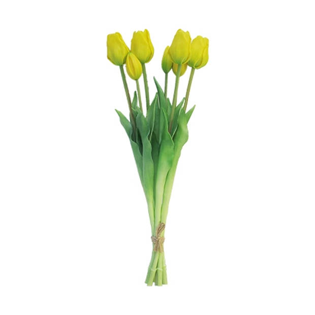 Classic Tulip Sally 7 st. geel 47 cm kunstbloem Nova Nature