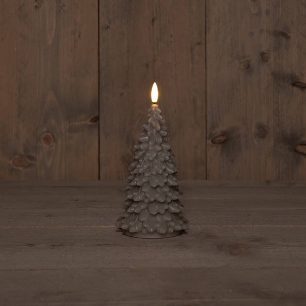 Anna's Collection - B.O.T. 3D Wick Taupe Christmas Tree Wax 9,5X20 cm