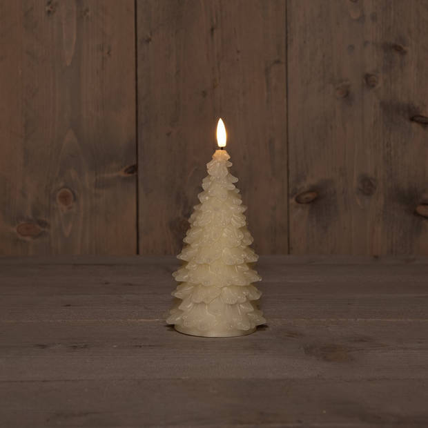 Anna's Collection - B.O.T. 3D Wick Ivory Christmas Tree Wax 9,5X20 cm