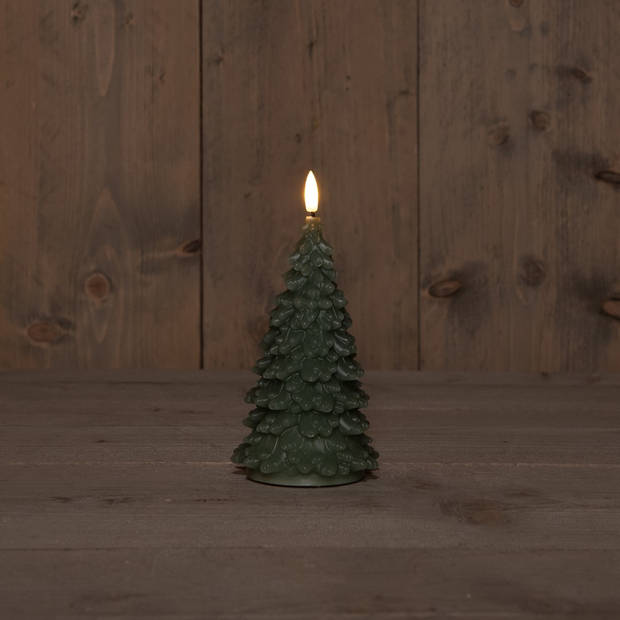 Anna's Collection - B.O.T. 3D Wick Jade Green Christmas Tree Wax 9,5X20 cm