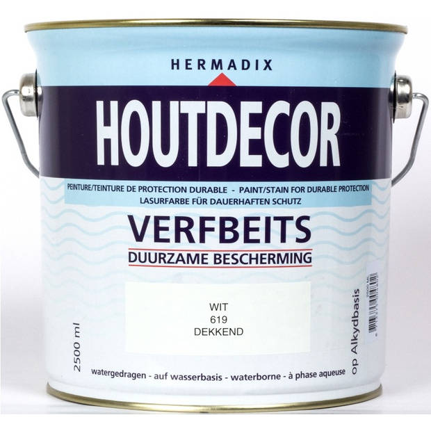 Hermadix - Houtdecor 619 wit 2500 ml