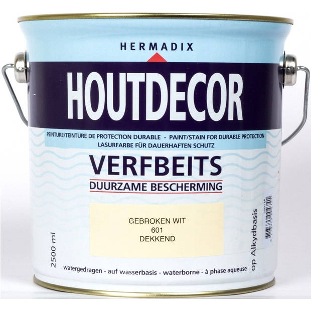 Hermadix - Houtdecor 601 gebroken wit 2500 ml