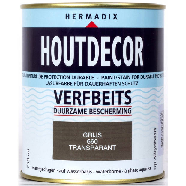 Hermadix - Houtdecor 660 transparant grijs 750 ml