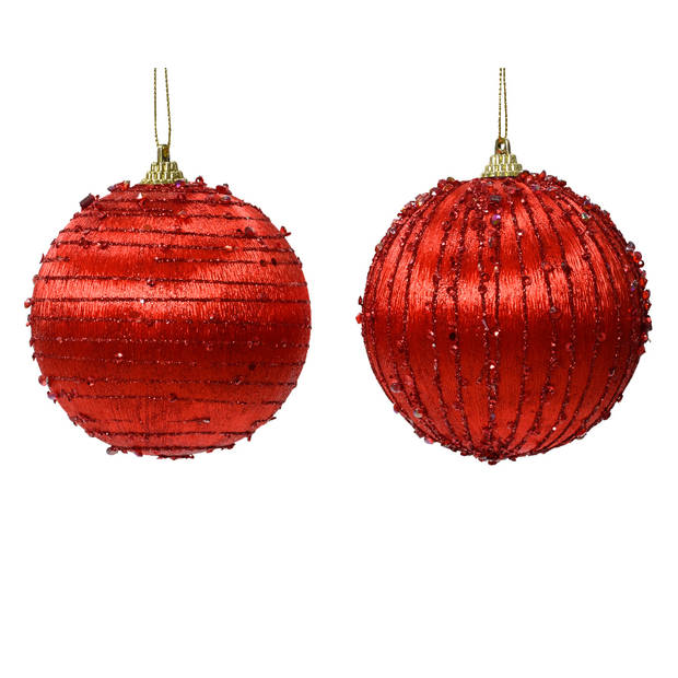 Decoris - Kerstbal foam d6 cm kerstrood a2 kerst