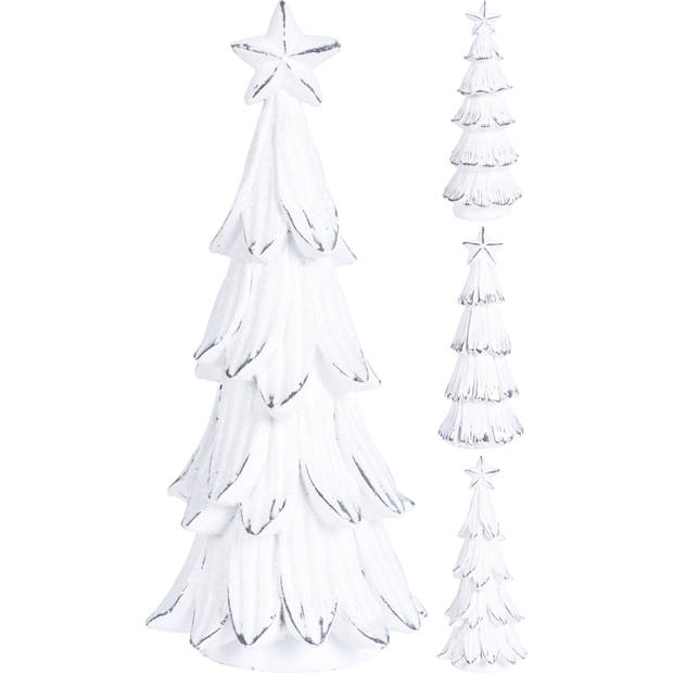 Nampook - Kerstboom 20 cm wit 3 assorti