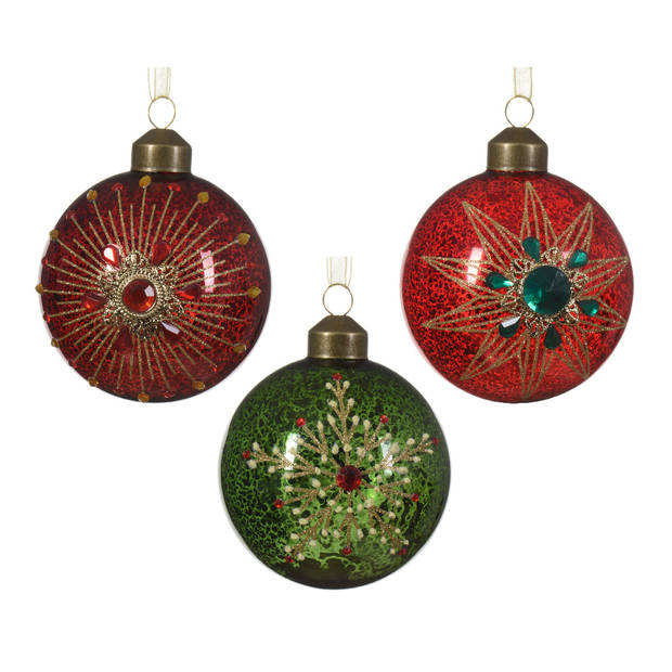 Decoris - Kerstbal glas d8 cm a3 CLXXIX kerst