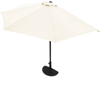 Kingsleeve- Balkon parasol, Cremè, halve parasol, muur parasol,