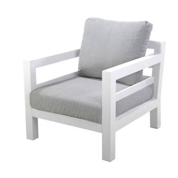 Yoi - Midori lounge chair alu white/mixed grey