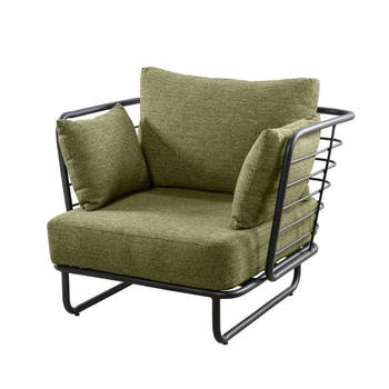 Yoi - Taiyo lounge chair alu black/emerald green