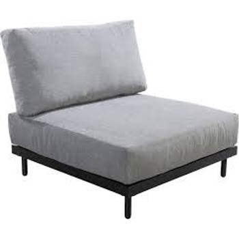 Yoi - Natsu lounge chair aluminium black/rope grey