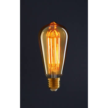 3 stuks LED retro lamp 64x145 mm 2w1800k e27 niet dimbaar gloeidraad 4 stuks 6 cm