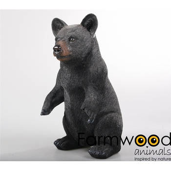 Farmwood Animals - Zwarte beer staand h40 cm