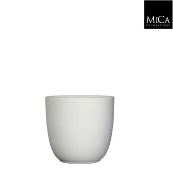 Mica Decorations - Tusca pot rond wit mat h18,5xd19,5 cm