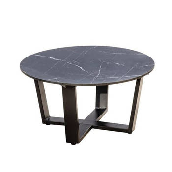 Yoi - Teeburu coffee table 60x31cm. alu black/slate