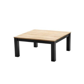 Yoi - Midori coffee table 75x75cm. alu black/teak