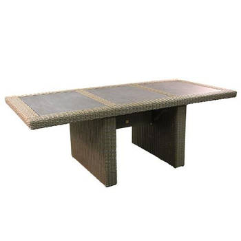 OWN - Dining tafel 220x100cm Wicker HM02 Kobo - stof 239 incl 3x inlay
