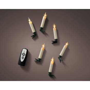 Lumineo - LED candle d1.5h10.2 cm3l creme 10st kerstverlichting