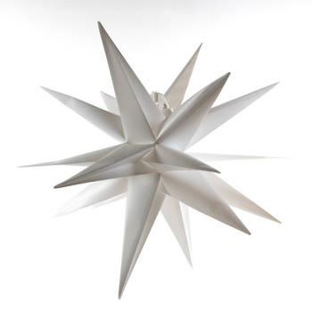 Anna's Collection - White 3D Star 60Cm / 10Led Warm White / 1,5M Transpar