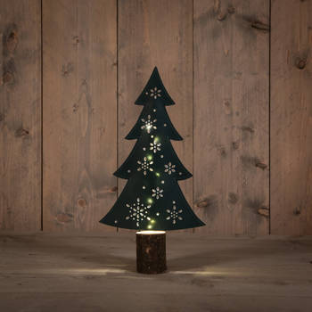 Anna's Collection - B.O. Paper Tree Green 31 cm 10Led Warm White 2Xaa