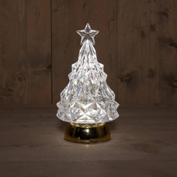 Anna's Collection - B.O. Tree Glitter Water Led Warm White Gold Base