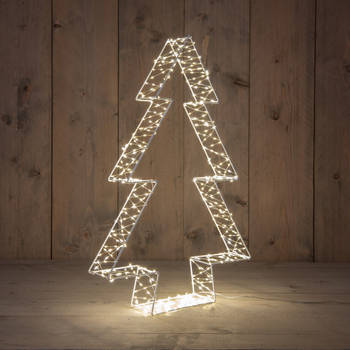 Anna's Collection - Metal 56 cmx7 cm 3D Tree White With 540Led Warm White