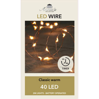 Anna Collection Draadverlichting - koper - 40 leds - warm wit - 200 cm - Lichtsnoeren