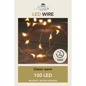 Anna Collection Draadverlichting - koper - 100 leds - warm wit - 500 cm - Lichtsnoeren