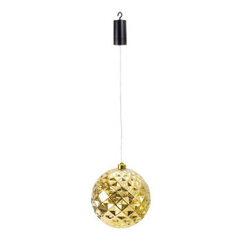 IKO kerstbal goud - met led verlichting- D20 cm - aan draad - kerstverlichting figuur