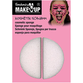 Fantasy Make-up Schmink sponsjes - 2x - rond - Schminksponzen