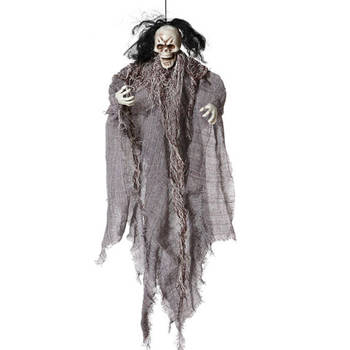 Halloween/horror thema hang decoratie spook/skelet - enge/griezelige pop - 60 cm - Feestdecoratievoorwerp