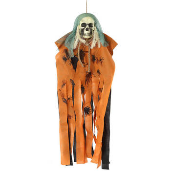 Halloween/horror thema hang decoratie spook/skelet - enge/griezelige pop - 100 cm - Feestdecoratievoorwerp