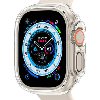 Basey Apple Watch Ultra (49mm) Hoesje Siliconen Hoes Case Cover -Transparant